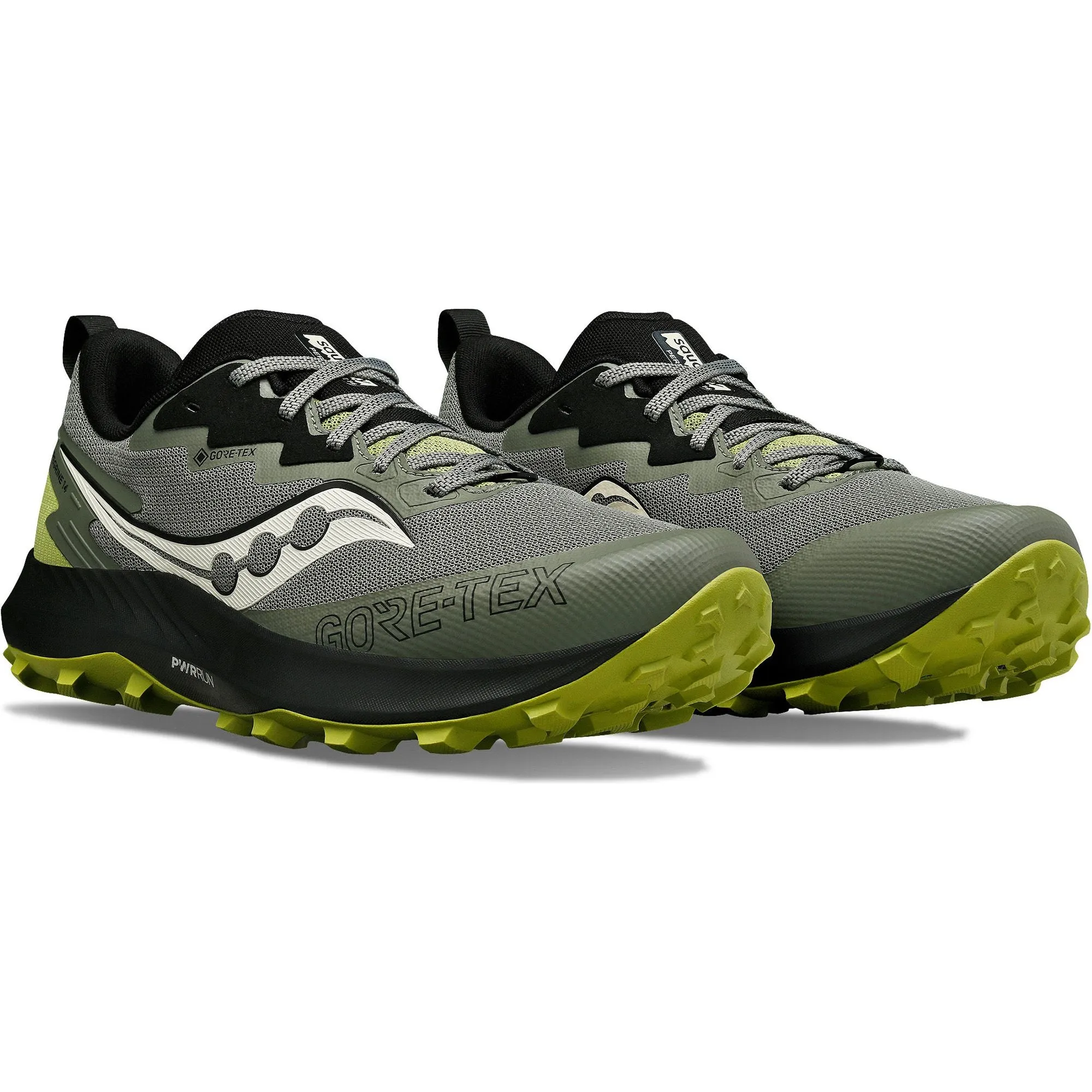 Shoes Saucony Saucony Peregrine 14 GORE-TEX Mens Trail Running Shoes - Green