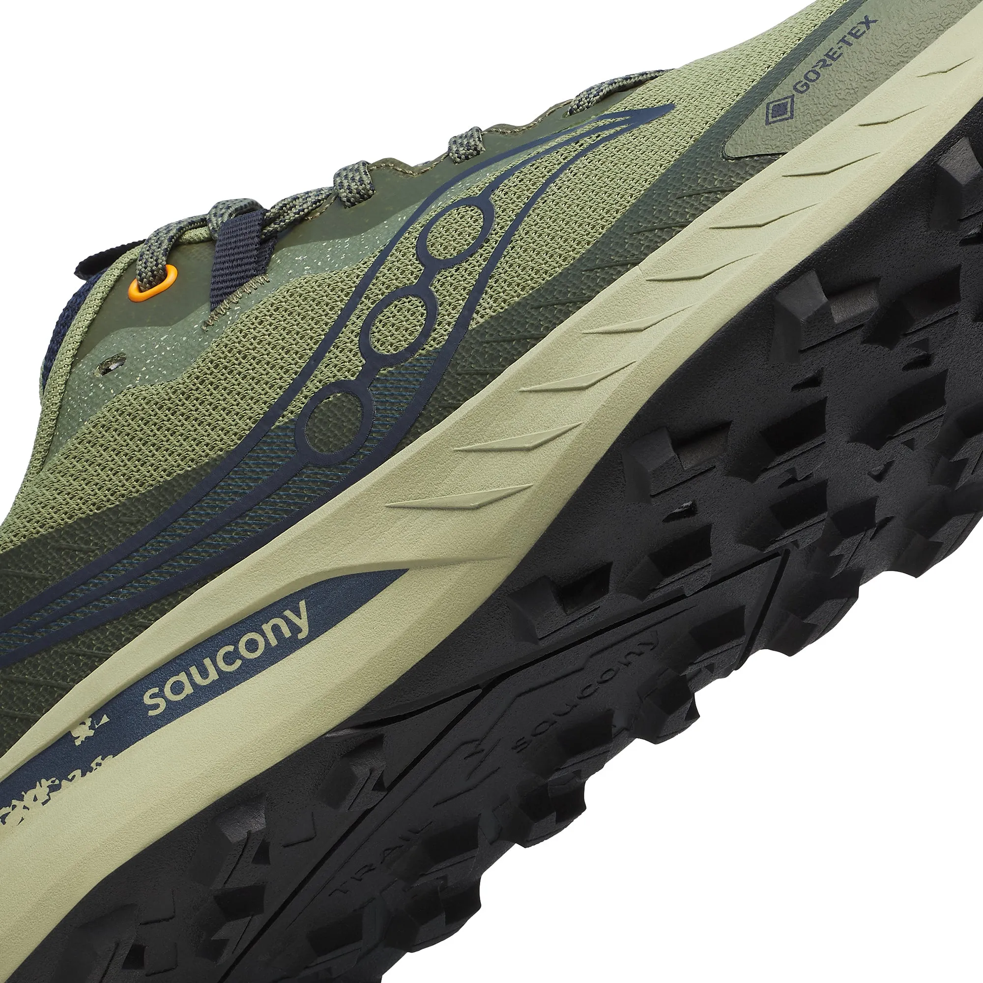 Shoes Saucony Saucony Peregrine 15 GORE-TEX Mens Trail Running Shoes - Green