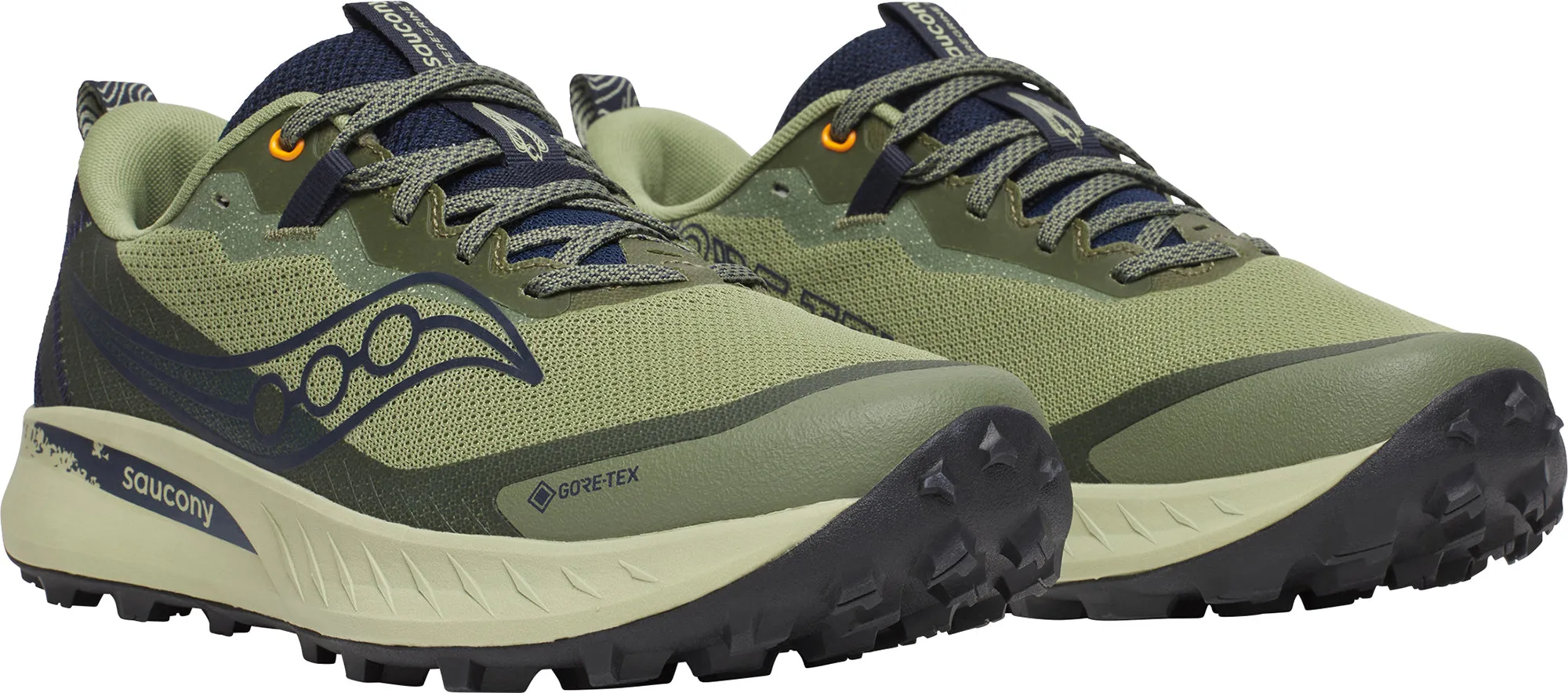 Shoes Saucony Saucony Peregrine 15 GORE-TEX Mens Trail Running Shoes - Green
