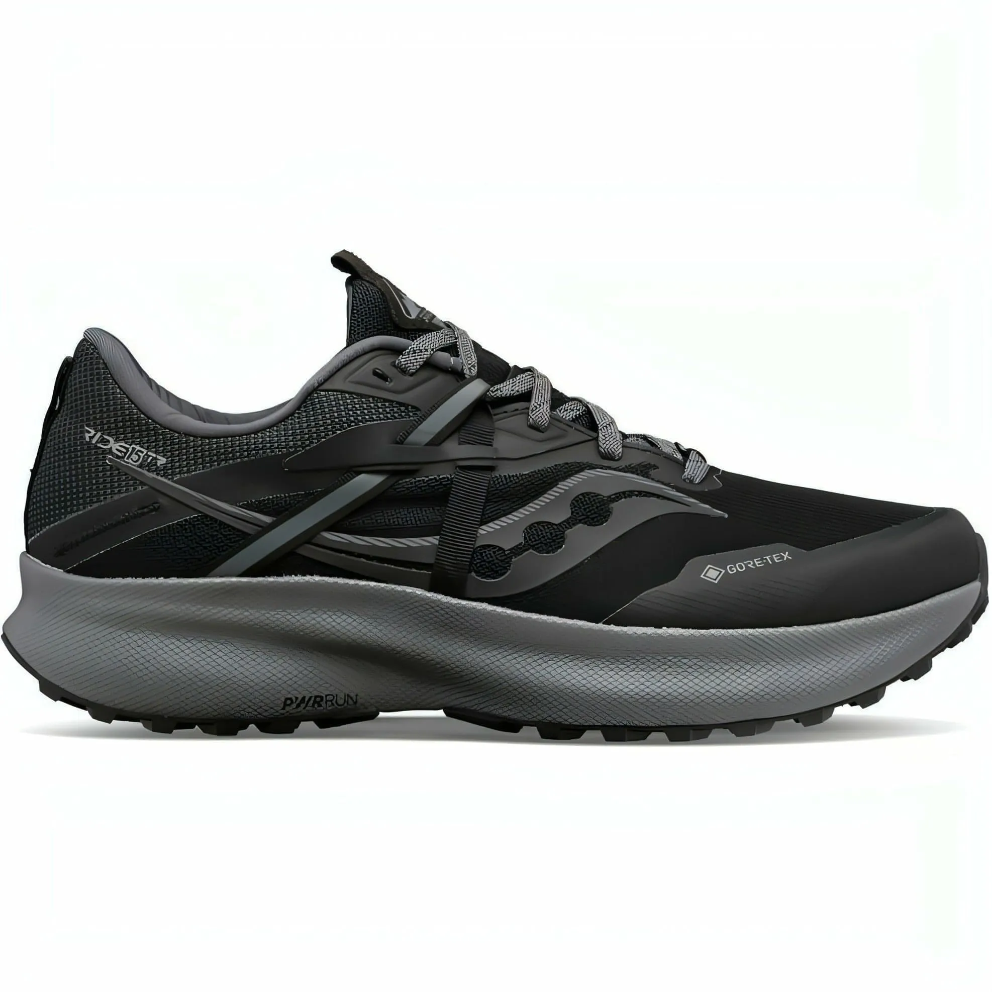 Shoes Saucony Saucony Ride 15 TR GORE-TEX Mens Trail Running Shoes - Black