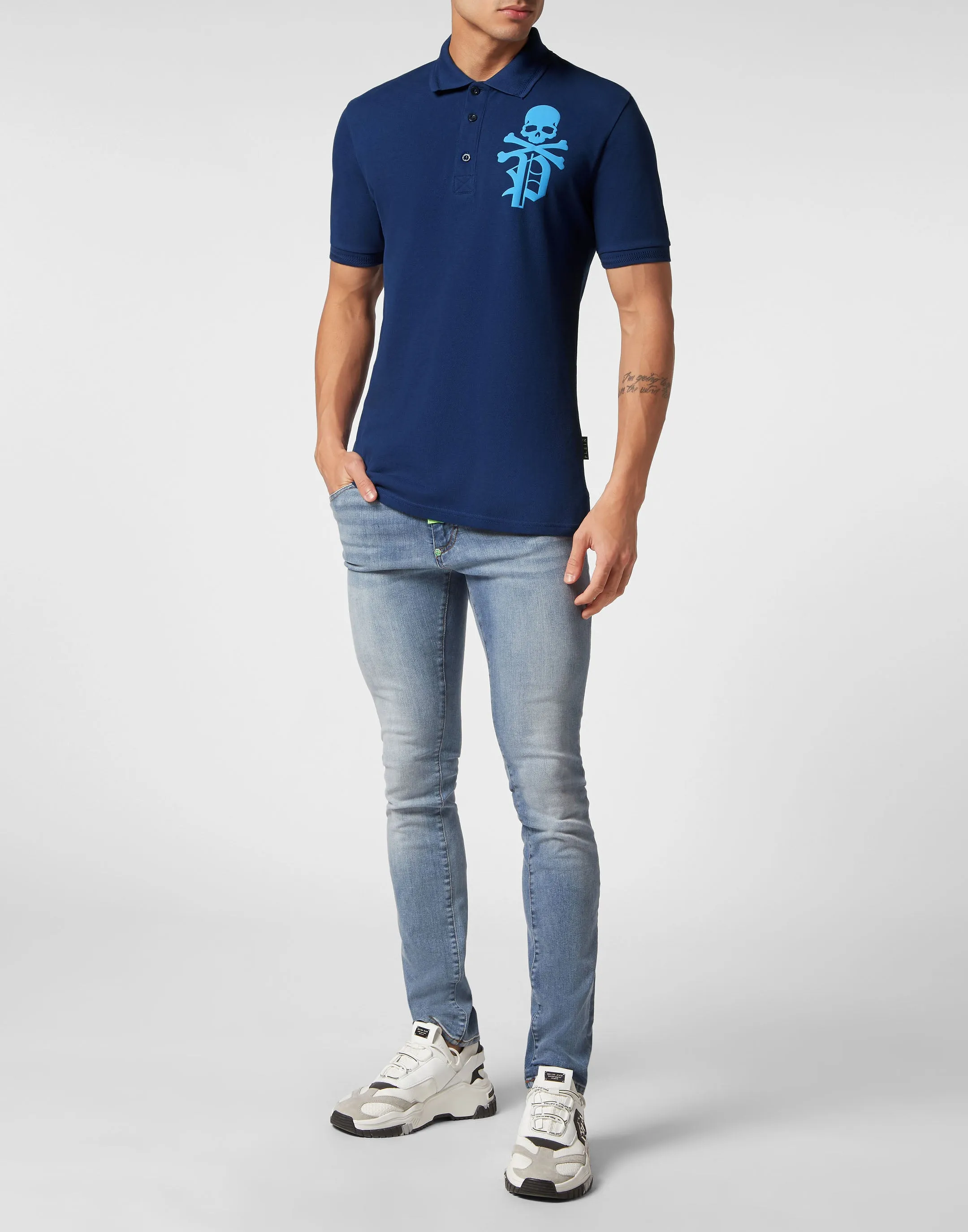 Slim Fit Polo Shirt Skull&amp;Bones