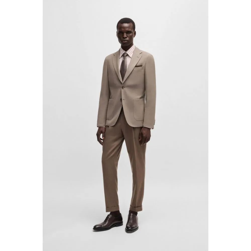 Slim-fit shirt in striped Italian-made cotton