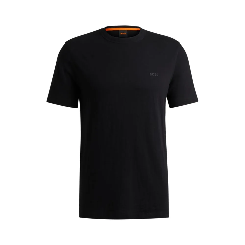 Slub-cotton T-shirt with logo detail