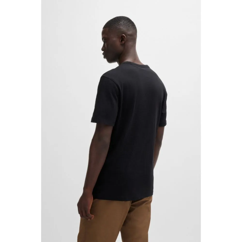 Slub-cotton T-shirt with logo detail