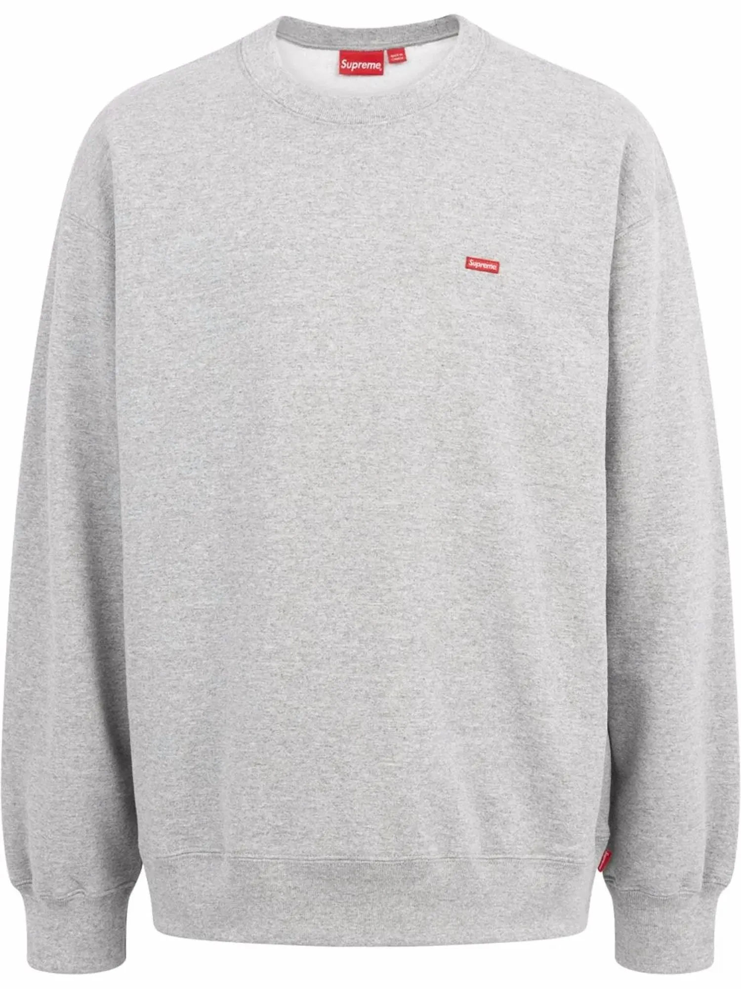 Small Box Logo Crew Neck Sweatshirt In Ash Grey