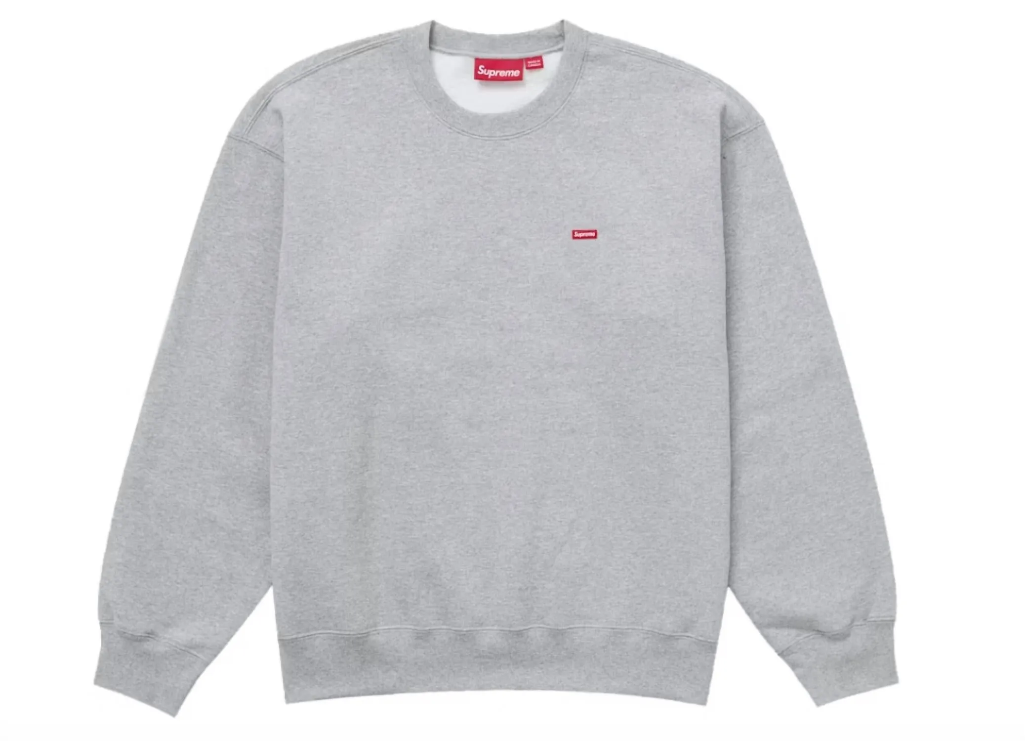 Small Box Logo Crew Neck Sweatshirt In Ash Grey