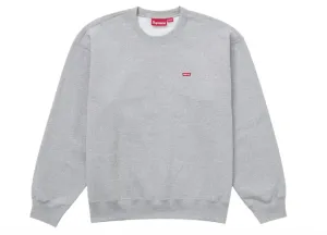 Small Box Logo Crew Neck Sweatshirt In Ash Grey