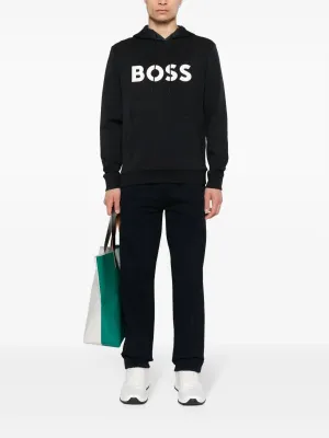 Soody Rubberized Logo Hoodie Sweatshirt In Navy Blue