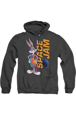 Space Jam 2 Bugs Standing Adult Heather Hoodie / Hooded Sweatshirt