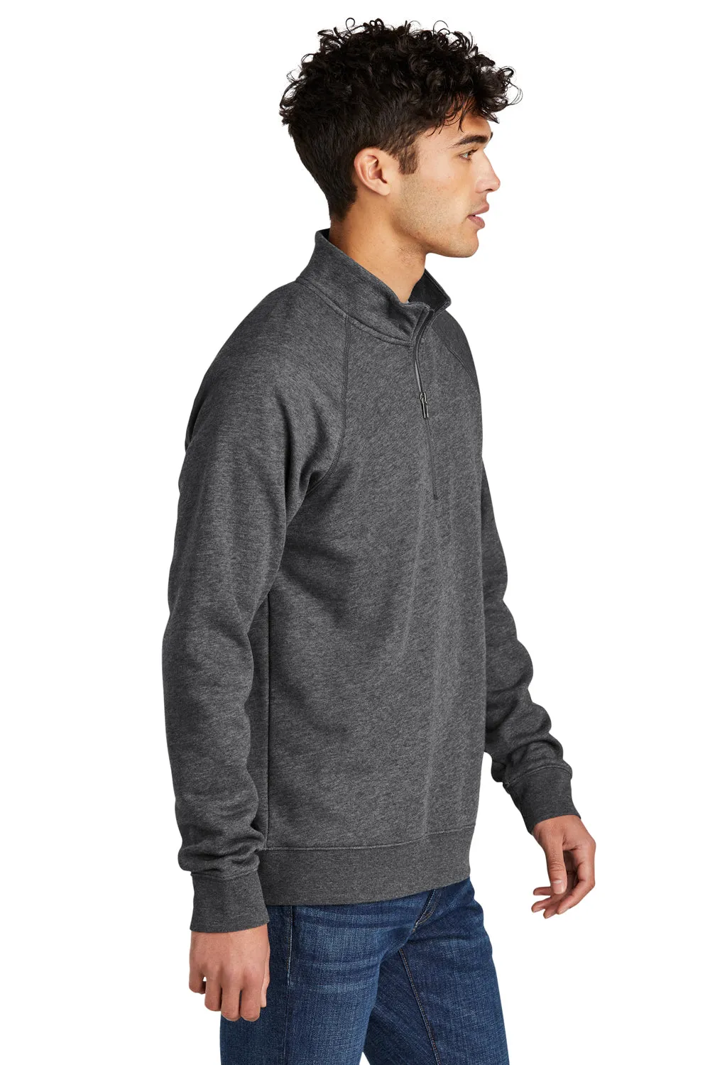 Sport-Tek Mens Drive Fleece 1/4 Zip Sweatshirt - Heather Graphite Grey