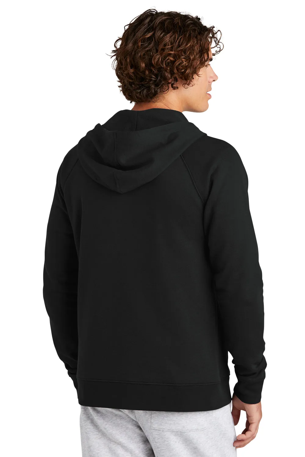 Sport-Tek Mens Drive Fleece Full Zip Hooded Sweatshirt Hoodie w/ Pockets - Black