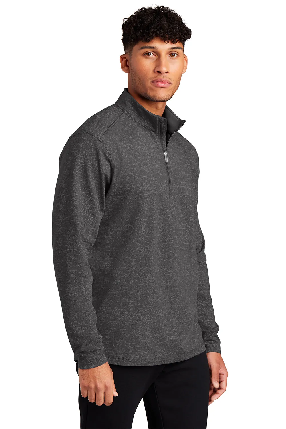 Sport-Tek Mens Sport-Wick Moisture Wicking 1/4 Zip Sweatshirt - Charcoal Grey - Closeout