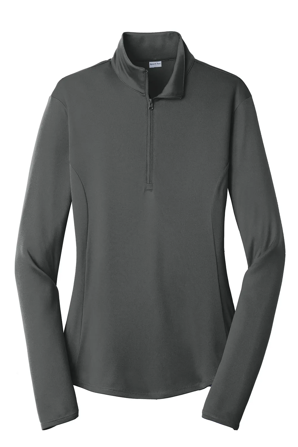 Sport-Tek Womens Competitor Moisture Wicking 1/4 Zip Sweatshirt - Iron Grey