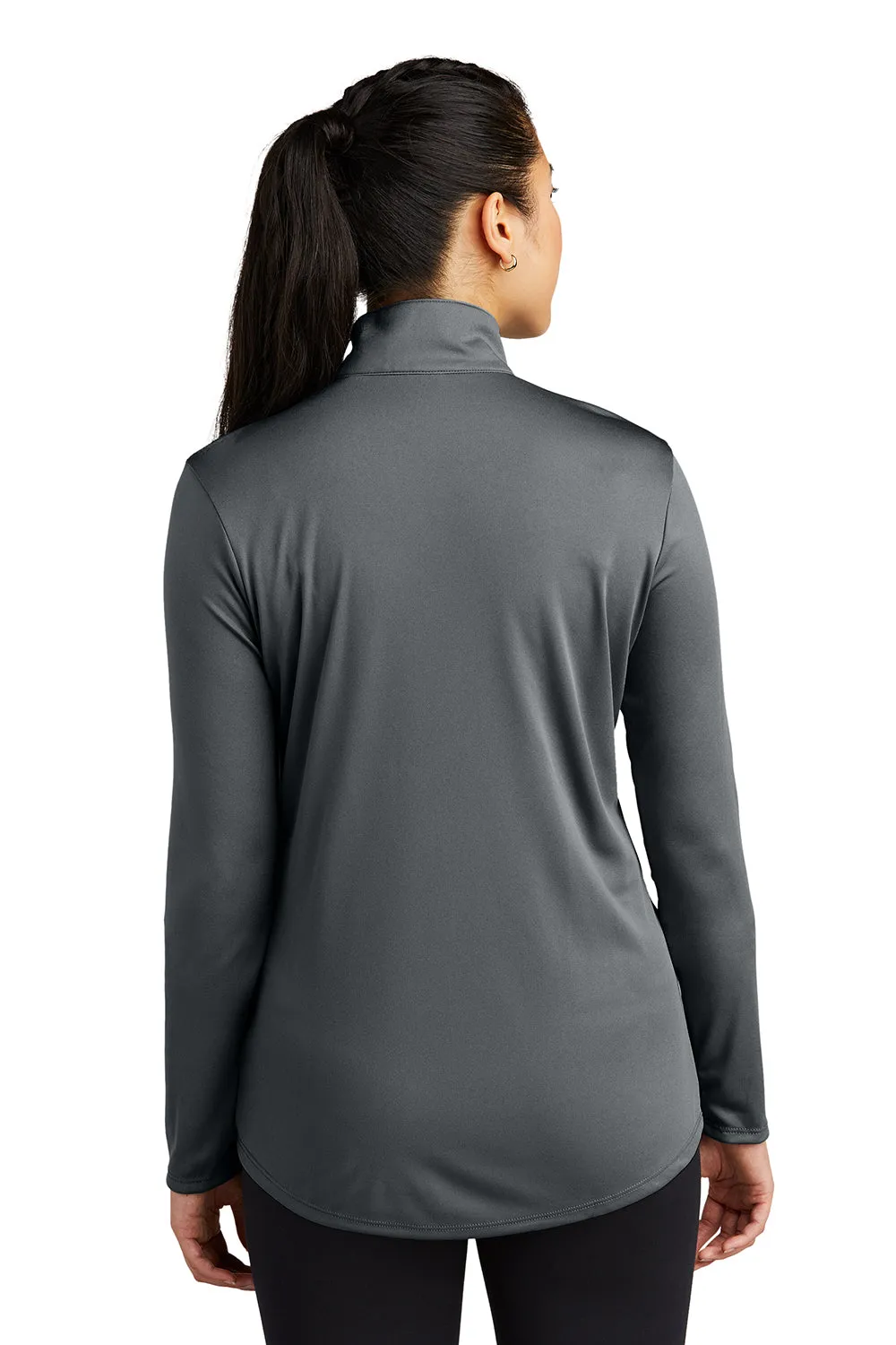 Sport-Tek Womens Competitor Moisture Wicking 1/4 Zip Sweatshirt - Iron Grey