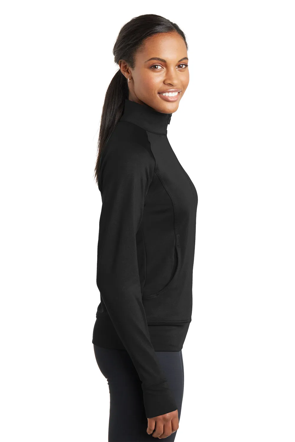 Sport-Tek Womens NRG Full Zip Sweatshirt - Black