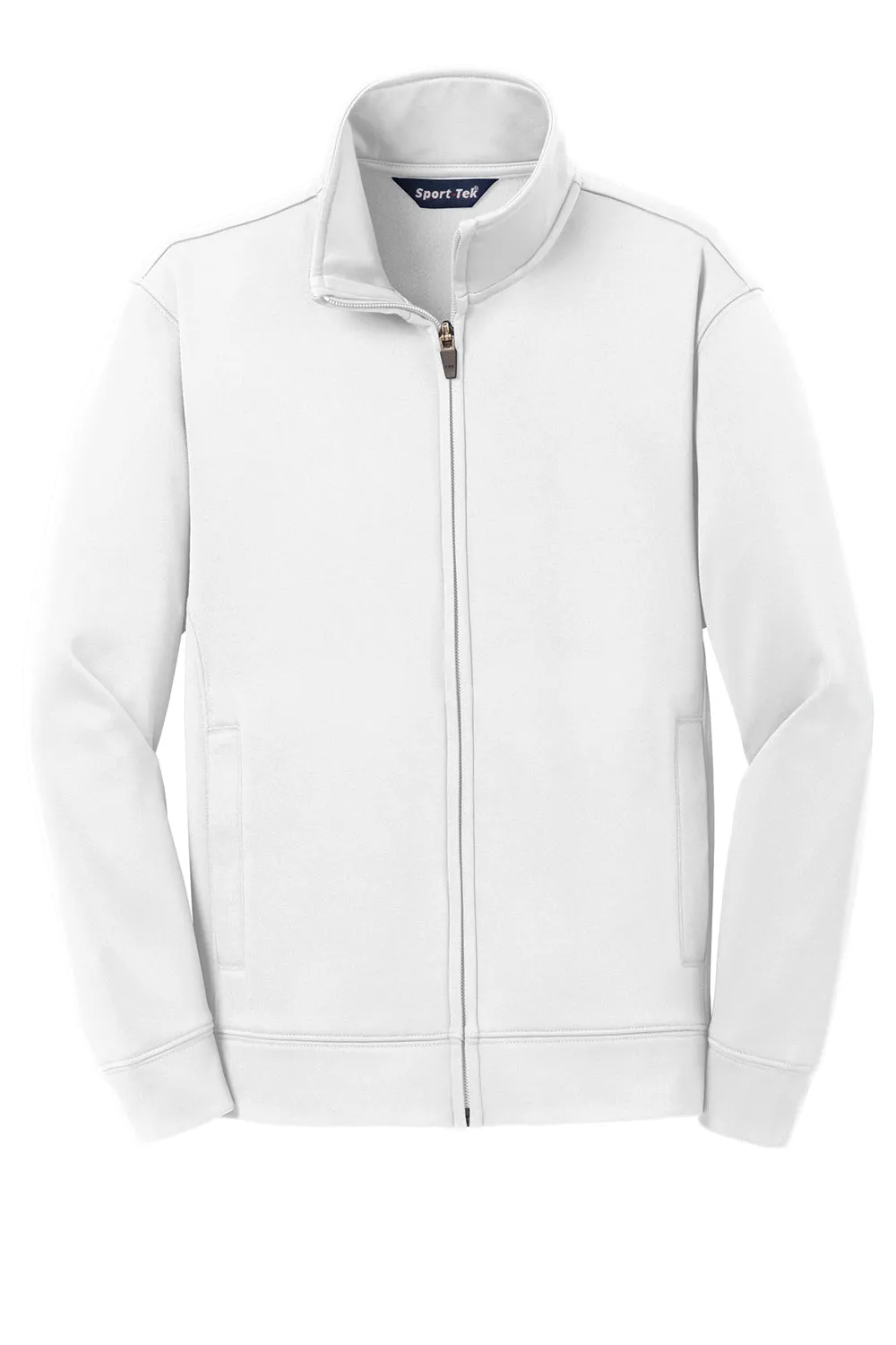 Sport-Tek Youth Sport-Wick Moisture Wicking Fleece Full Zip Sweatshirt w/ Pockets - White