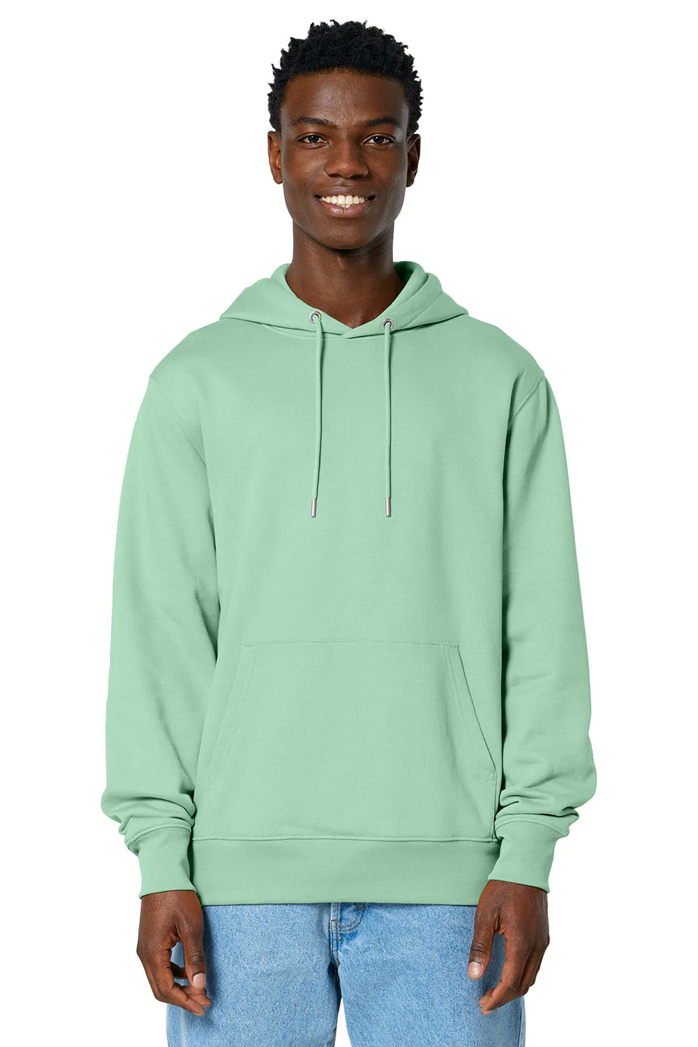 Stanley/Stella Mens Cruiser 2.0 Hooded Sweatshirt Hoodie w/ Pouch Pocket - Misty Jade Green