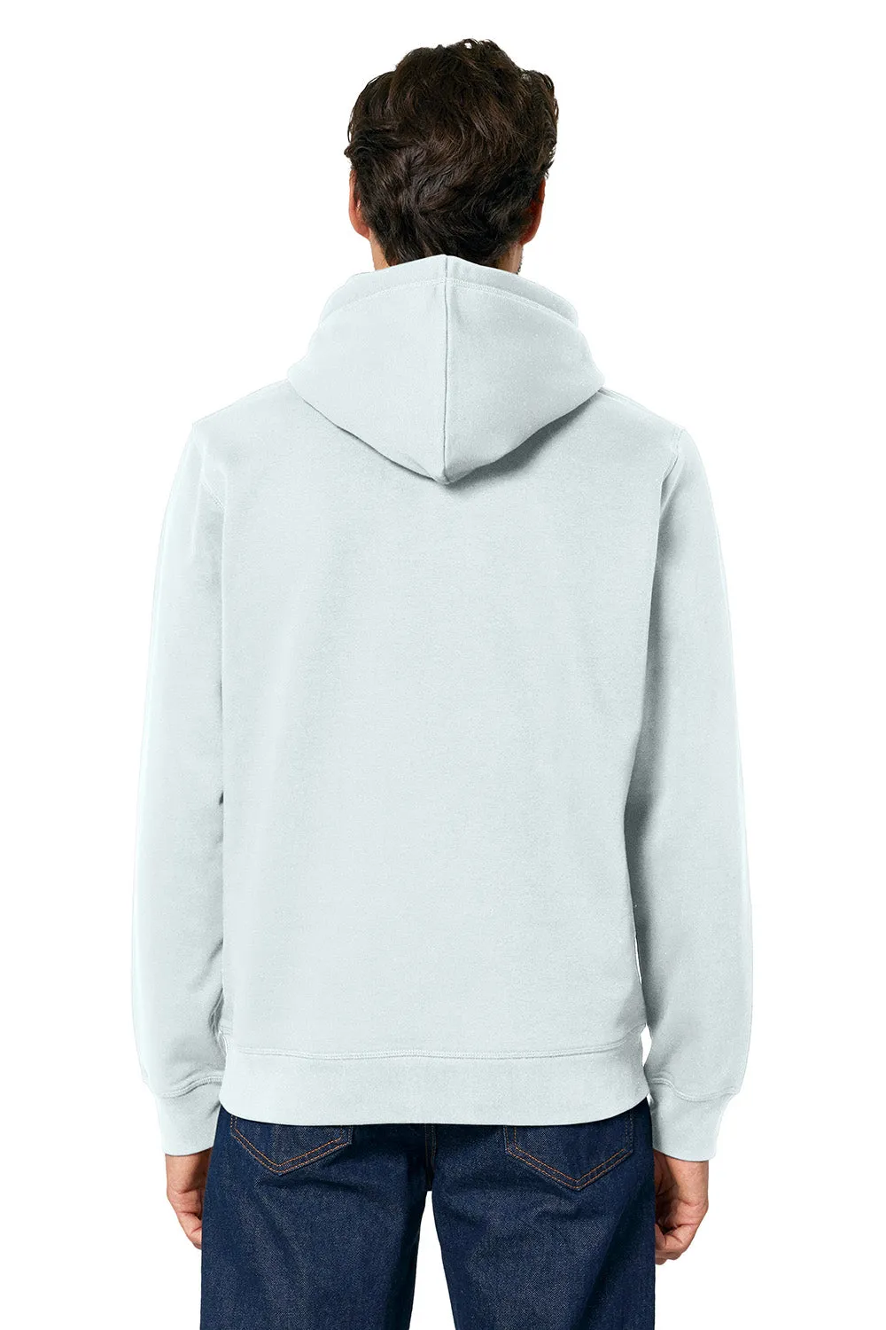 Stanley/Stella Mens Drummer 2.0 Hooded Sweatshirt Hoodie w/ Pouch Pocket - Ice Blue