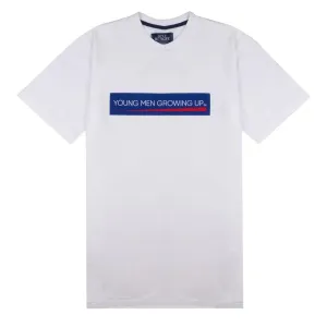 Stay Hungry YMGU Navy Logo T-Shirt White