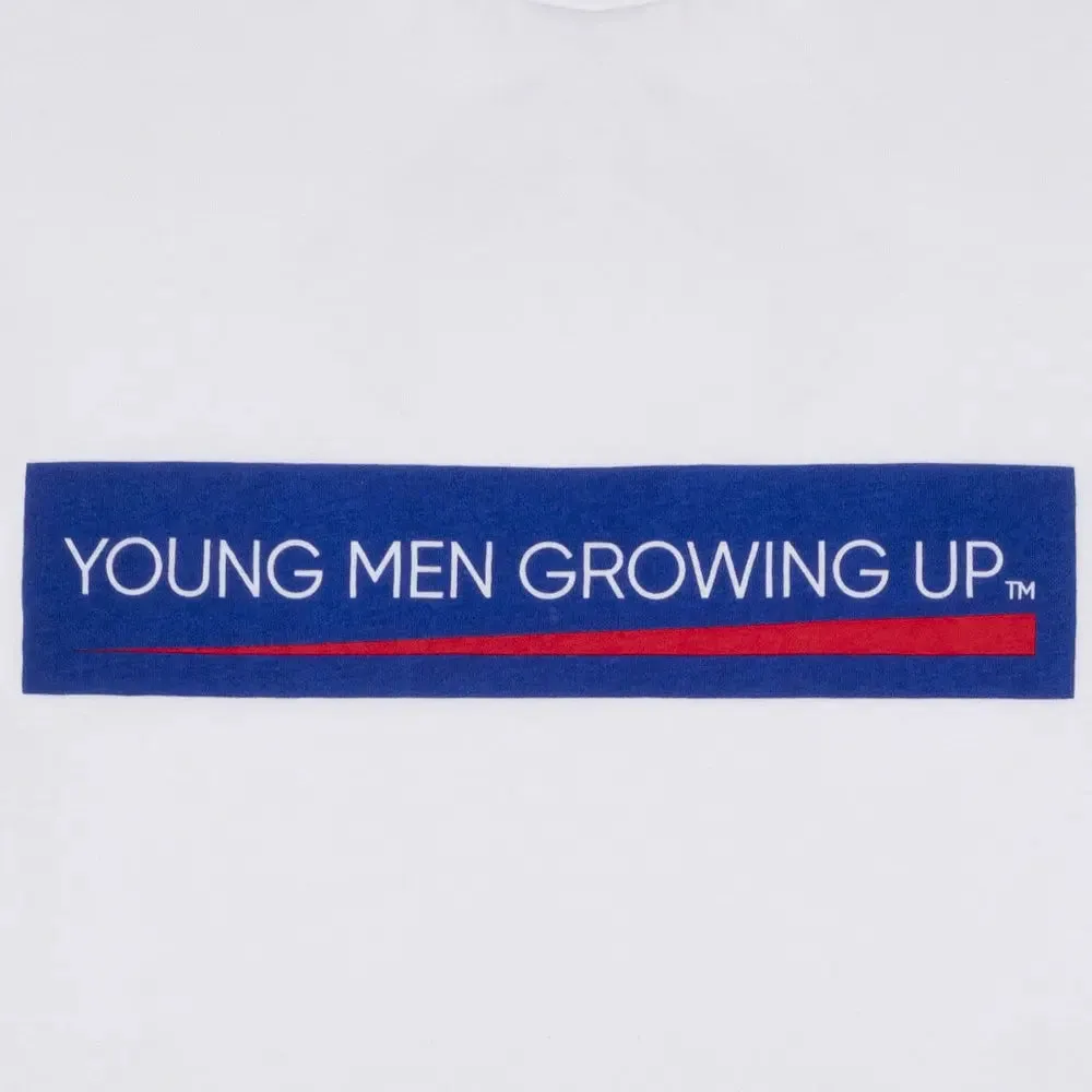 Stay Hungry YMGU Navy Logo T-Shirt White