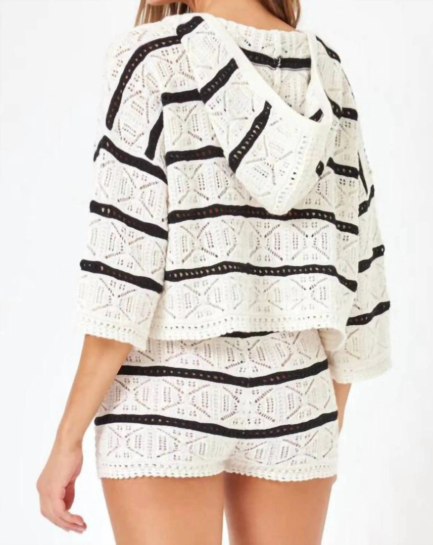 Striped Diamond Eyes Short In Starcrossed Stripe