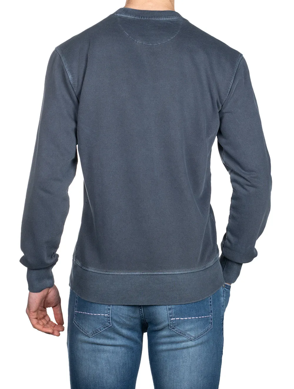 Sunfaded Crewneck Sweater Evening Blue