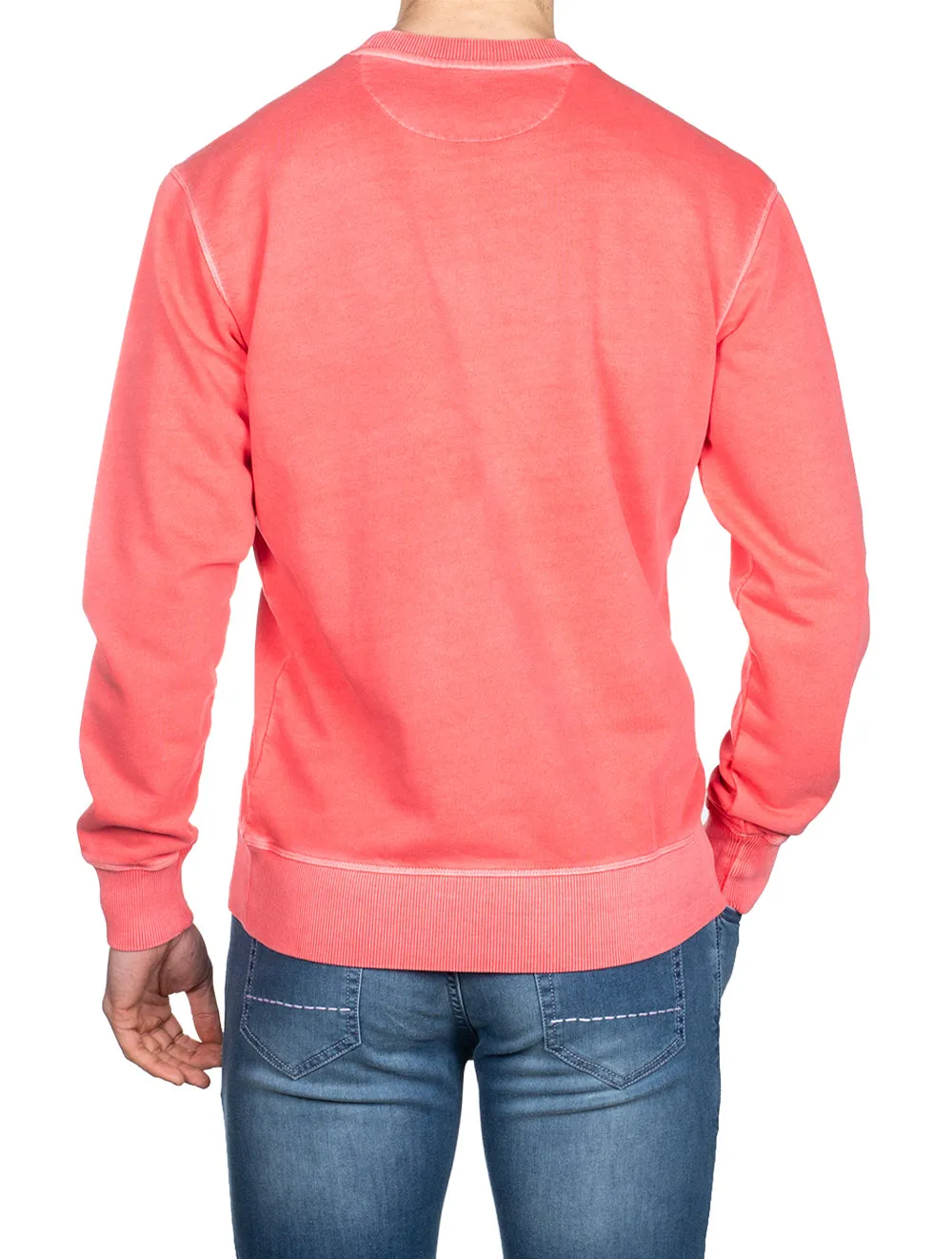 Sunfaded Crewneck Sweater Watermelon Pink