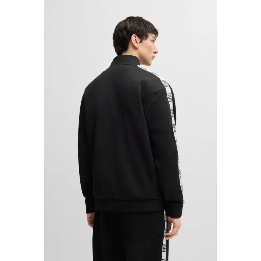 Sweatshirt with checked tape