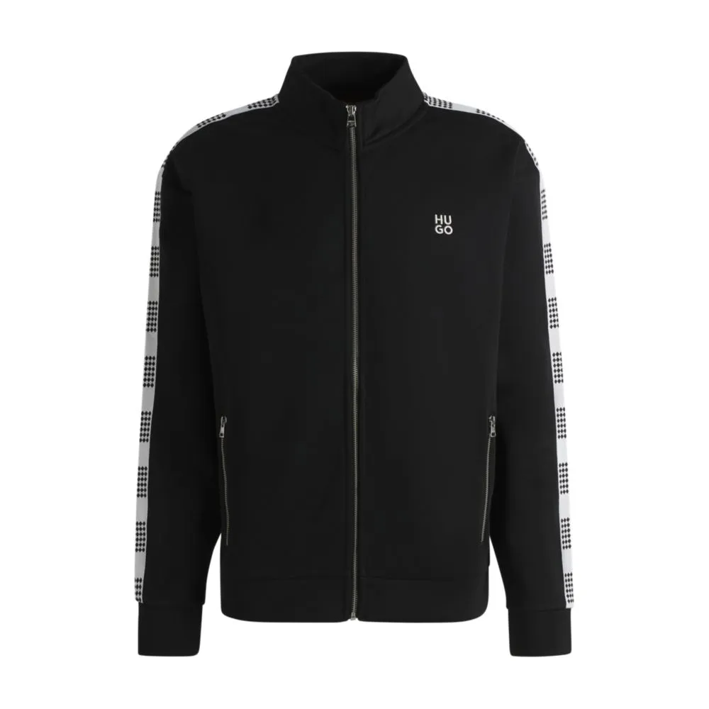 Sweatshirt with checked tape
