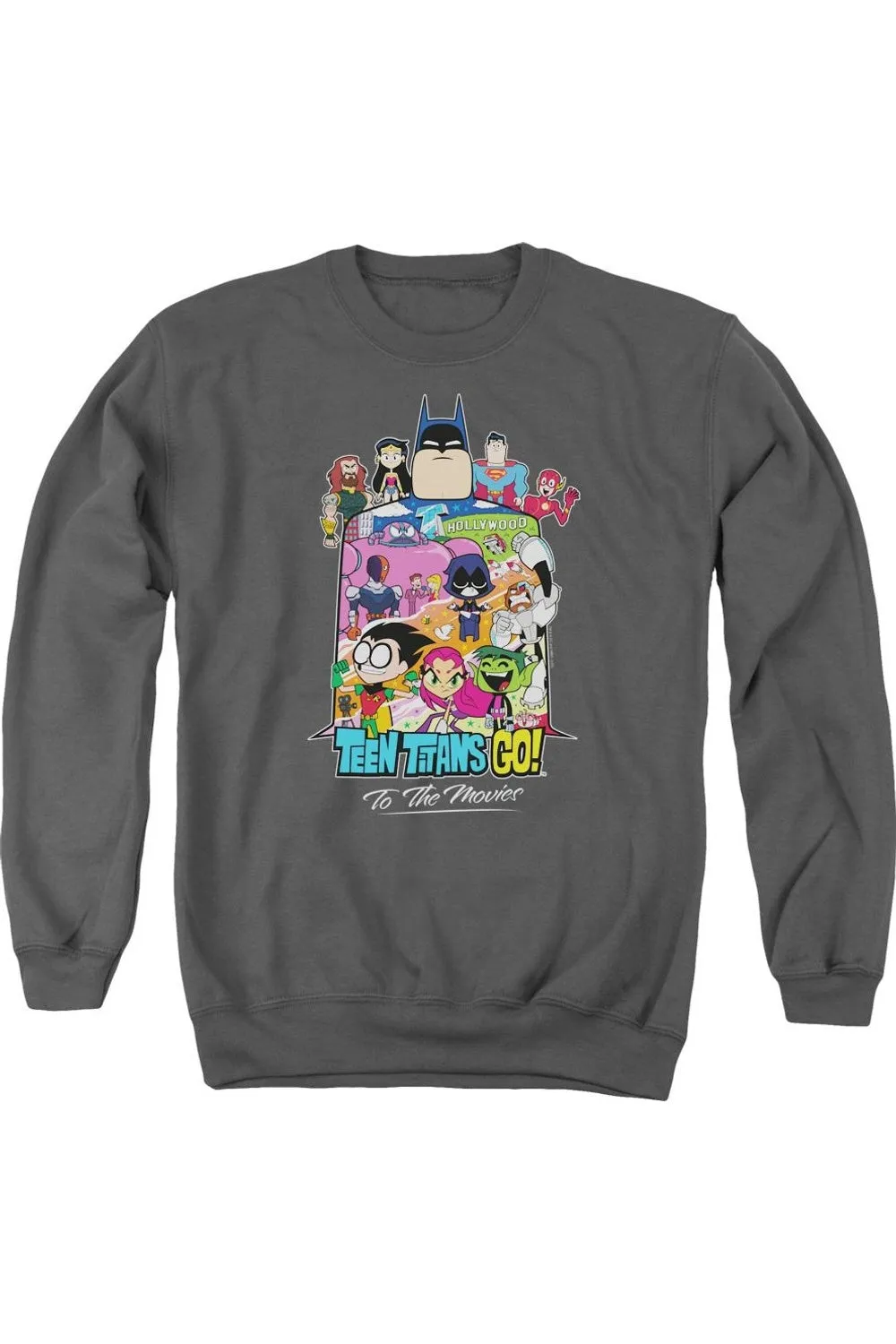 Teen Titans Go To The Movies Hollywood Adult Crewneck Sweatshirt