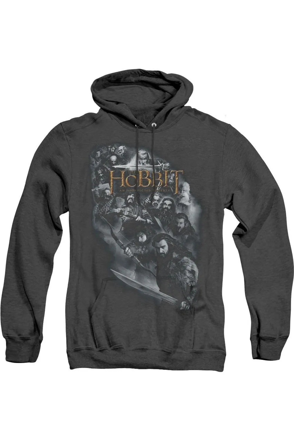 The Hobbit Cast Of Characters Adult Heather Hoodie / Hooded Sweatshirt
