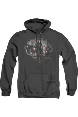 The Hobbit Three Dwarves Adult Heather Hoodie / Hooded Sweatshirt
