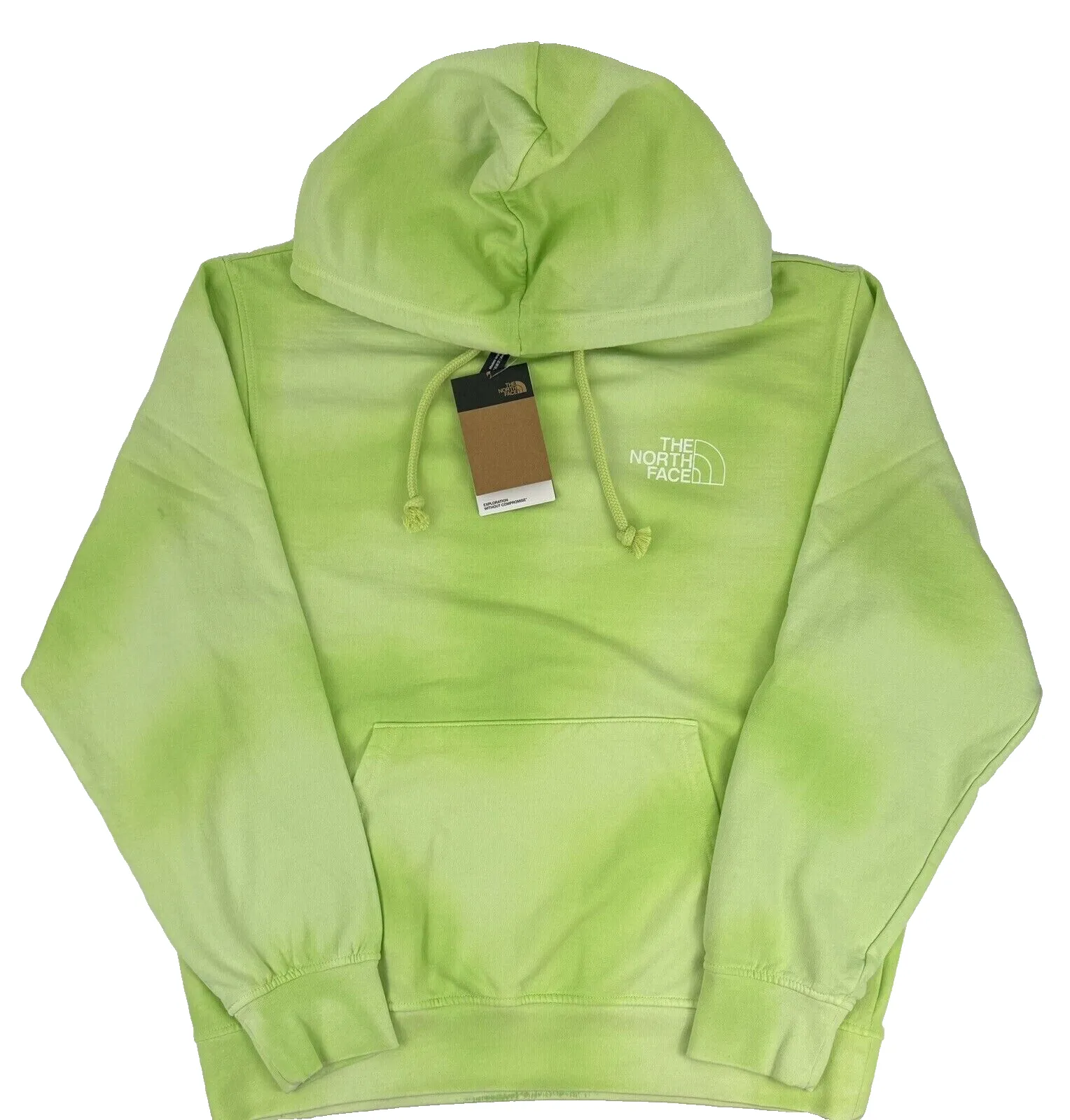 The North Face Dye NF0A5J914Y8 Men's Green Long Sleeve Pullover Hoodie L NCL626