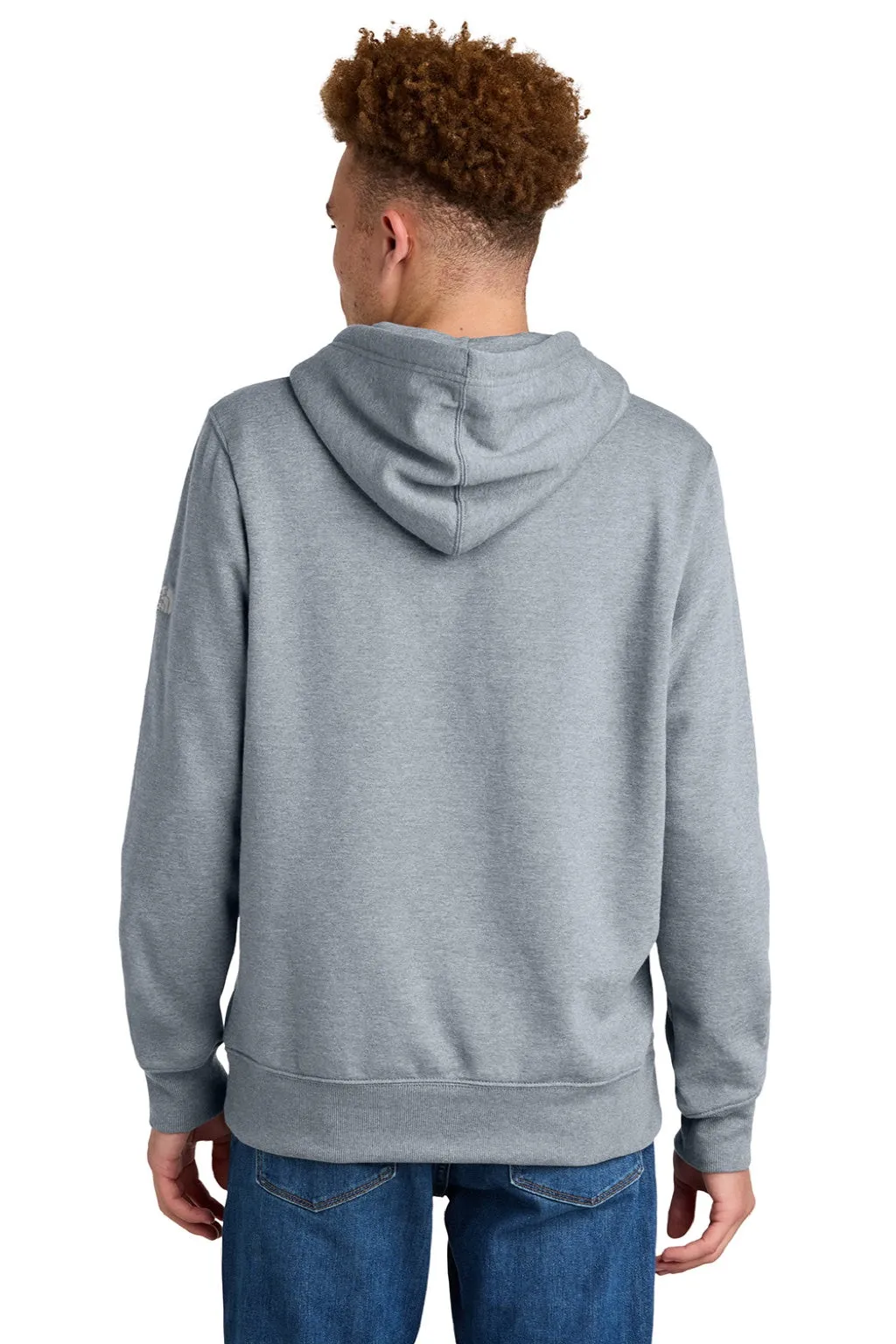 The North Face Mens Hooded Sweatshirt Hoodie w/ Pouch Pocket - Heather Light Grey