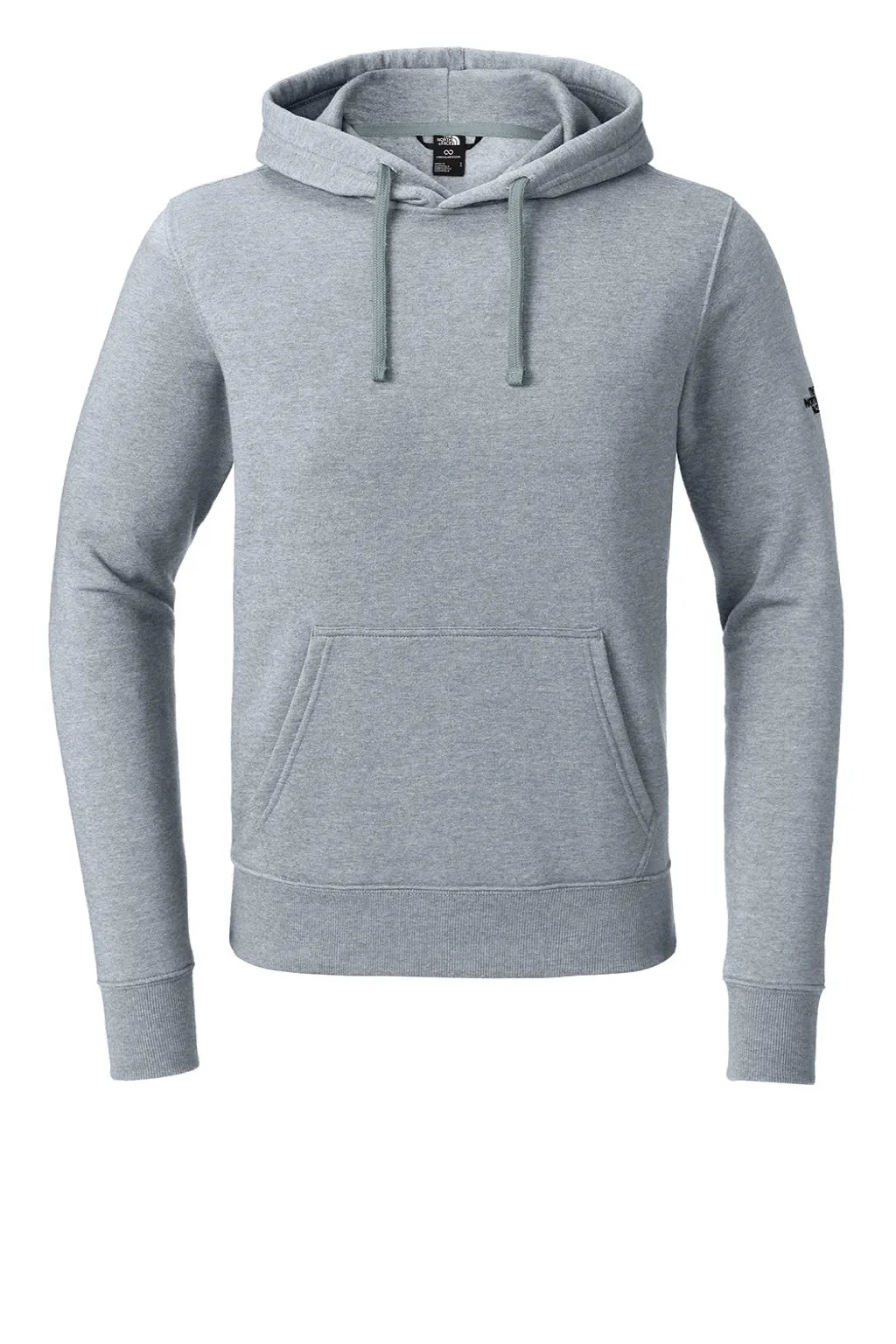 The North Face Mens Hooded Sweatshirt Hoodie w/ Pouch Pocket - Heather Light Grey