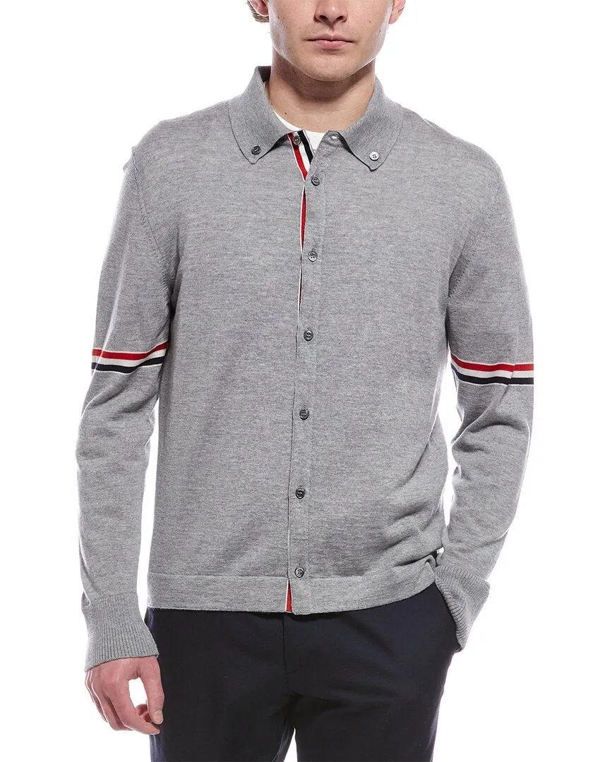 Thom Browne Jersey Stitch Wool Shirt