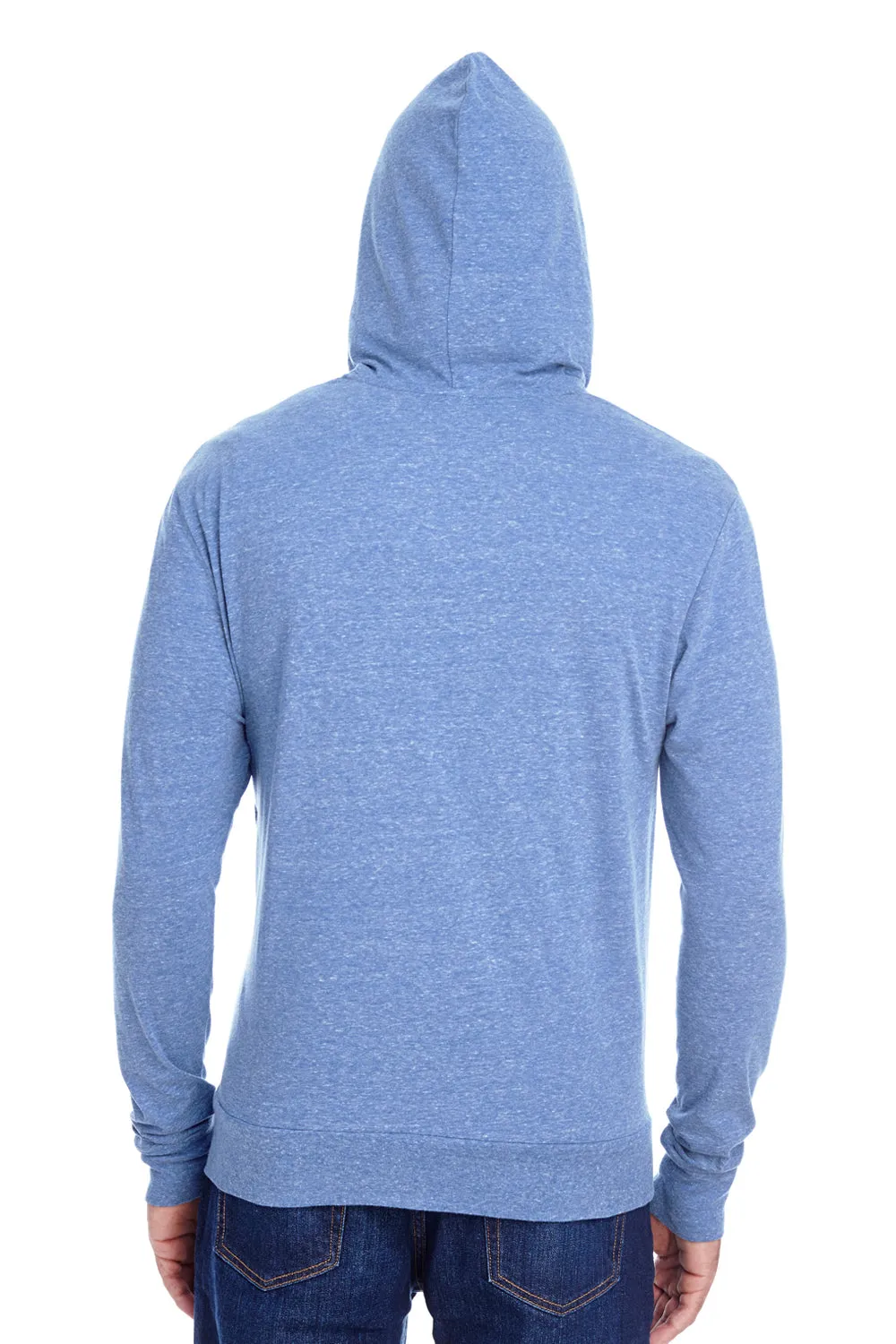 Threadfast Apparel Mens Full Zip Hooded Sweatshirt Hoodie w/ Pockets - Navy Blue