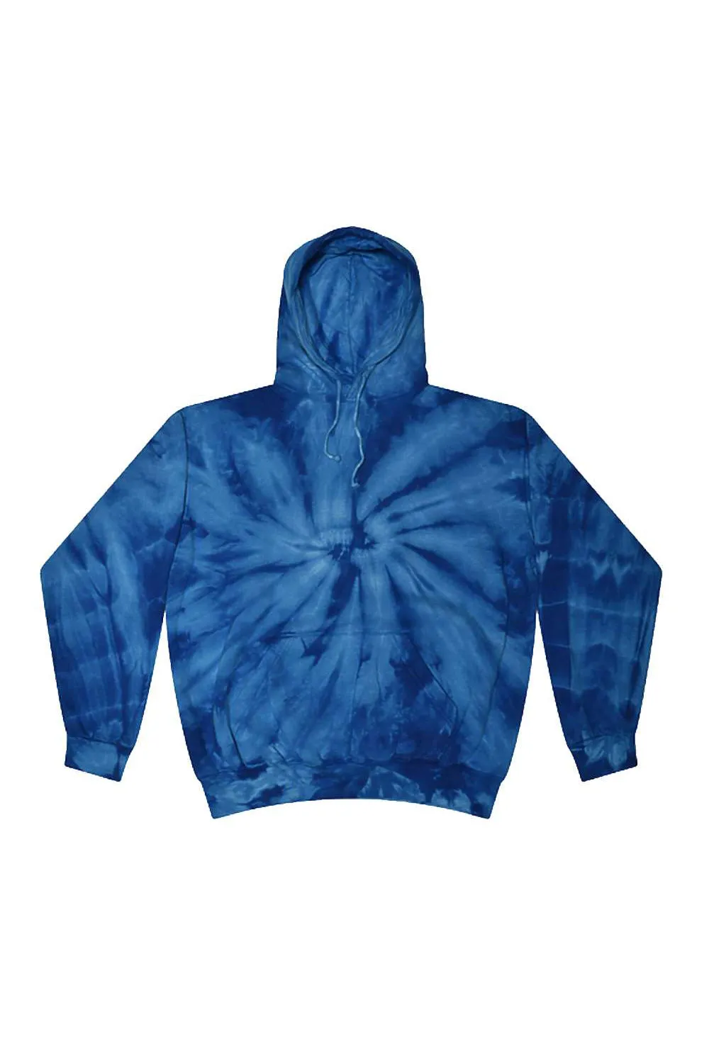 Tie-Dye Mens Hooded Sweatshirt Hoodie w/ Pouch Pocket - Royal Blue