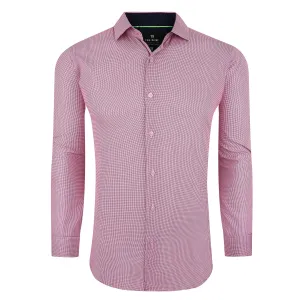 Tom Baine Slim Fit Performance Long Sleeve Mini Plaid Button Down