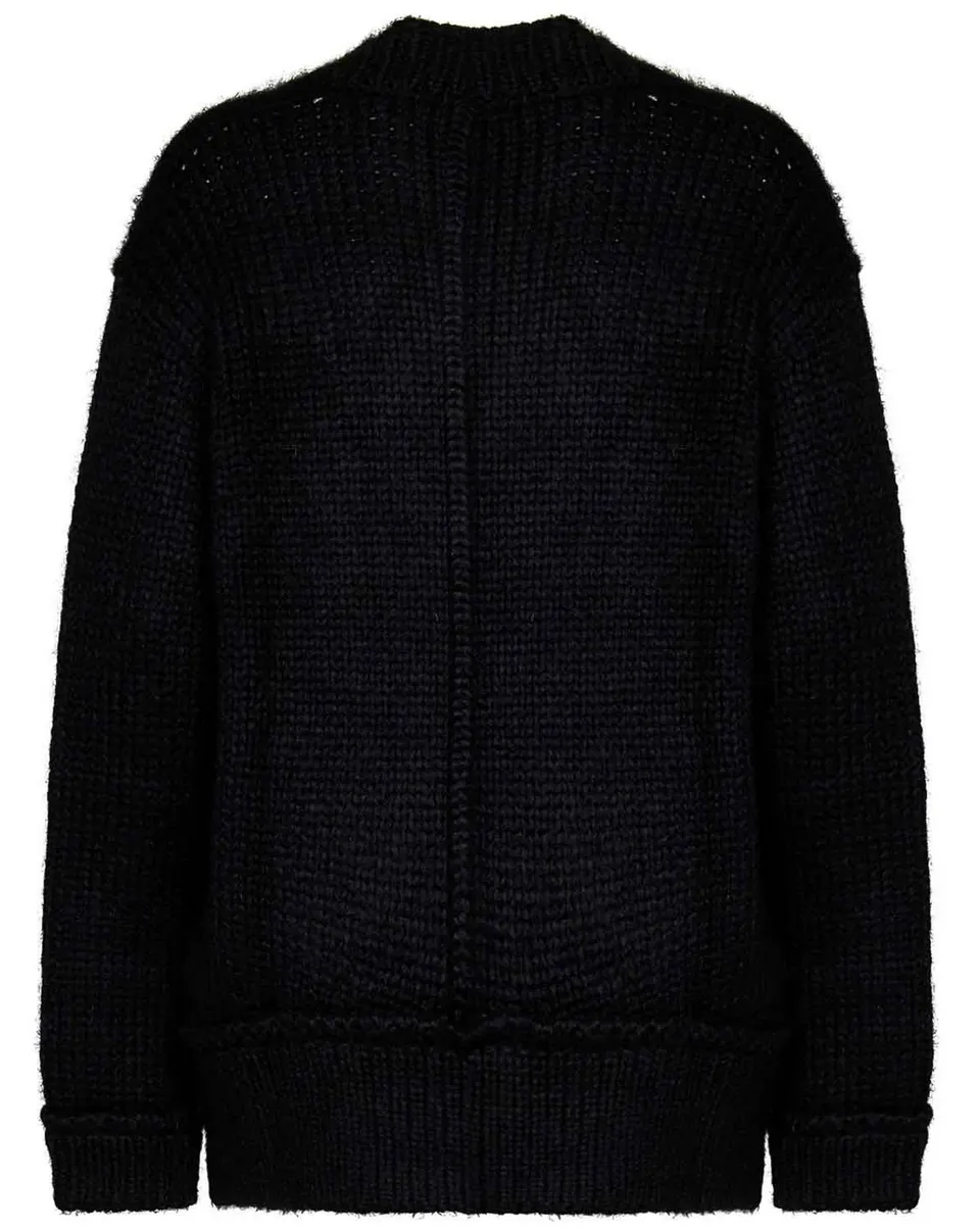 Tom Ford Womens Loose-Fit Pullover in Alpaca Blend In Black