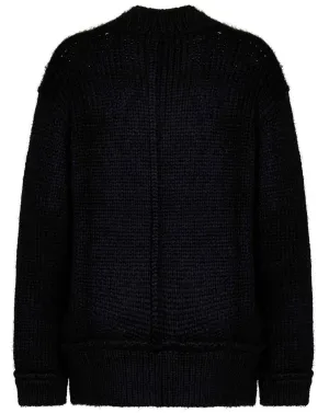 Tom Ford Womens Loose-Fit Pullover in Alpaca Blend In Black