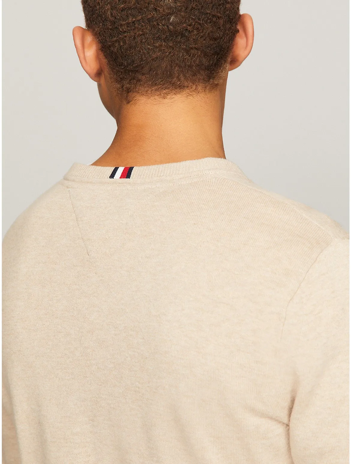 Tommy Hilfiger Men's Flag Logo V-Neck Sweater