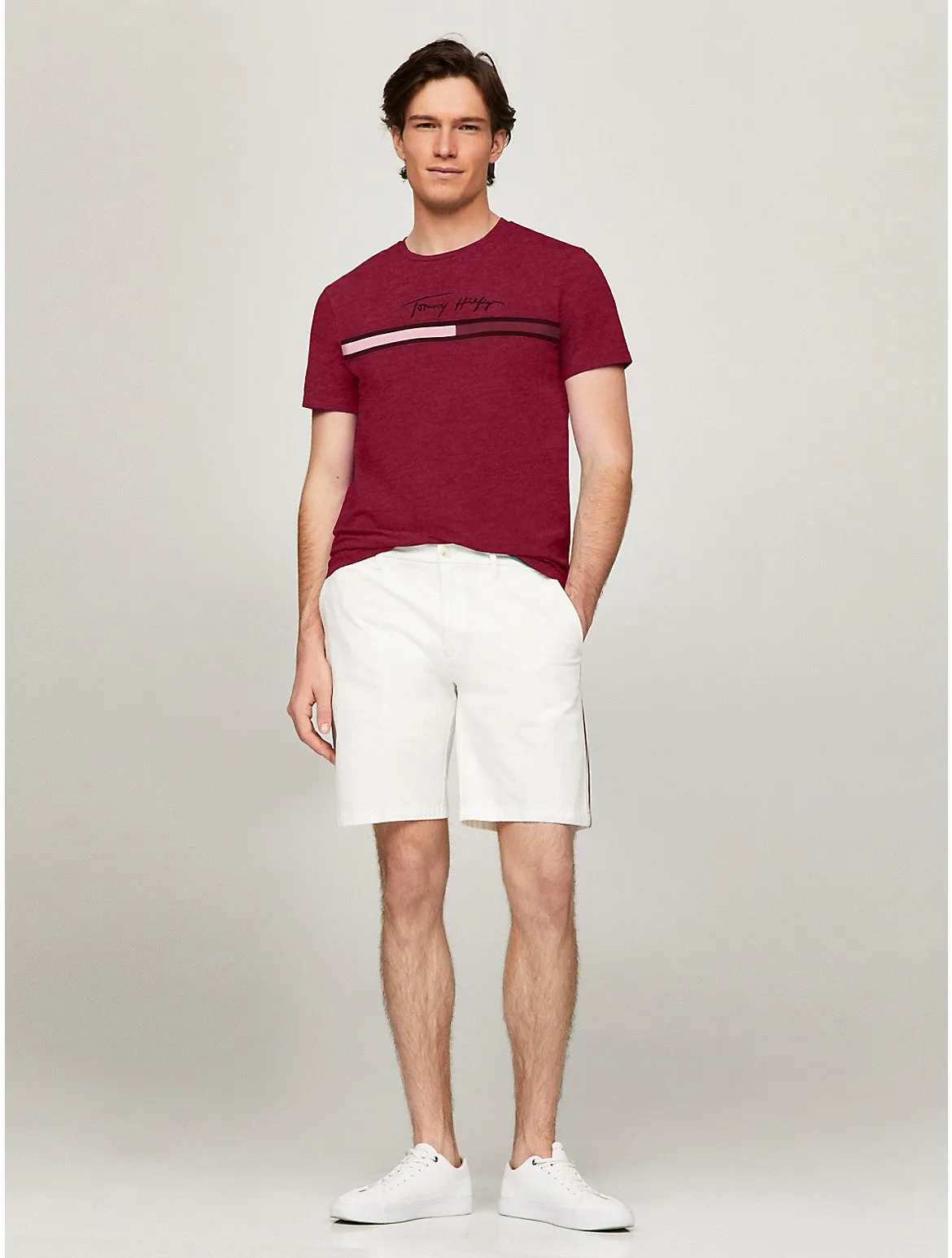 Tommy Hilfiger Men's Tonal Signature Flag Logo T-Shirt