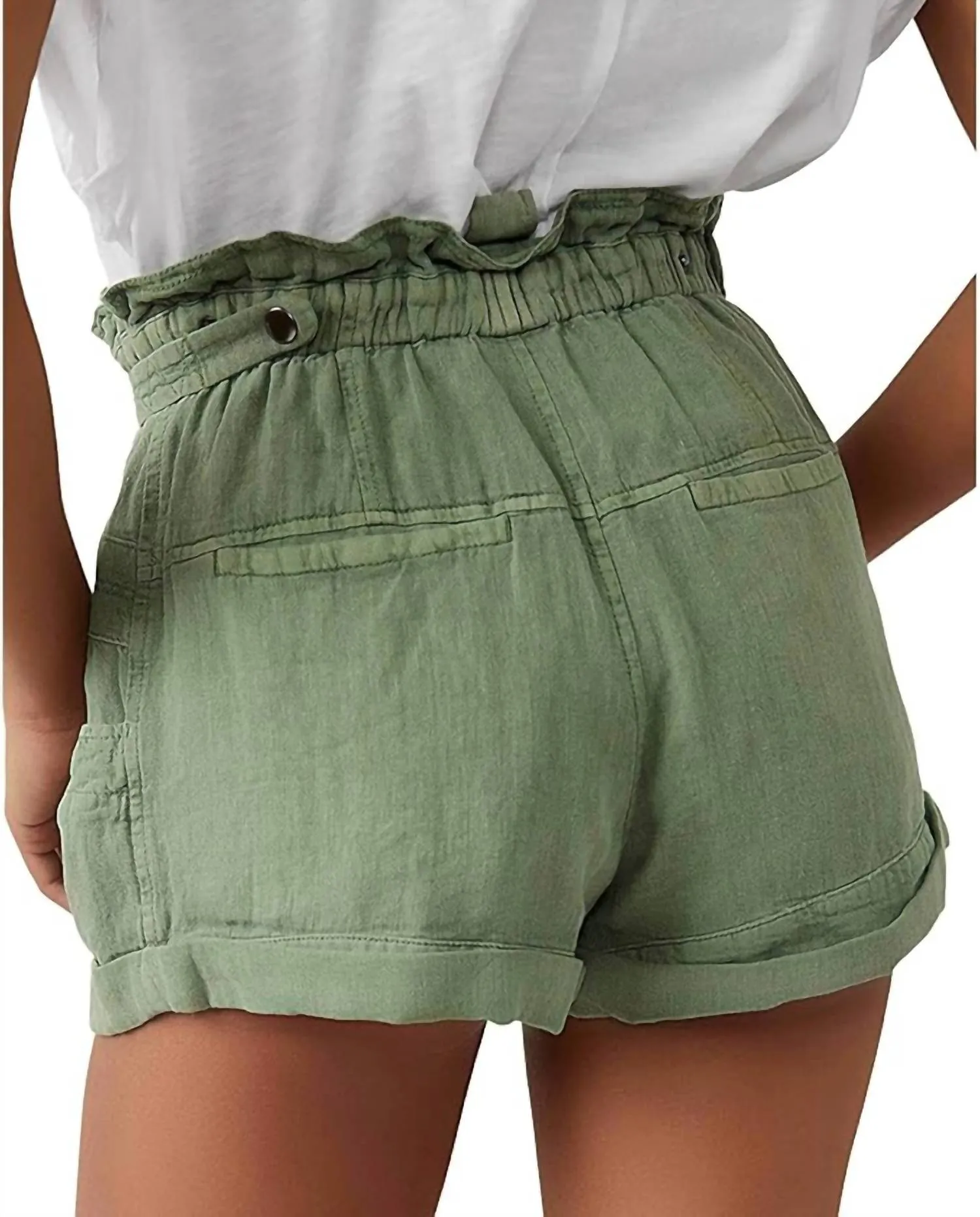 Topanga Cuff Short In Oil Green