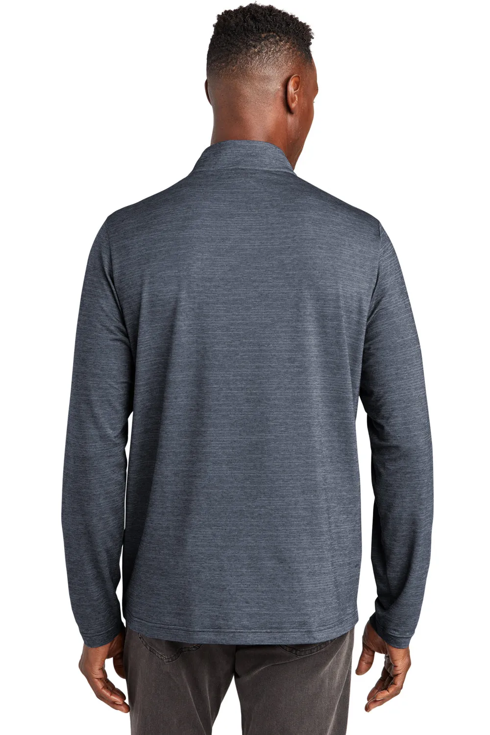 TravisMathew Mens Crestview 1/4 Zip Sweatshirt - Heather Vintage Indigo Blue