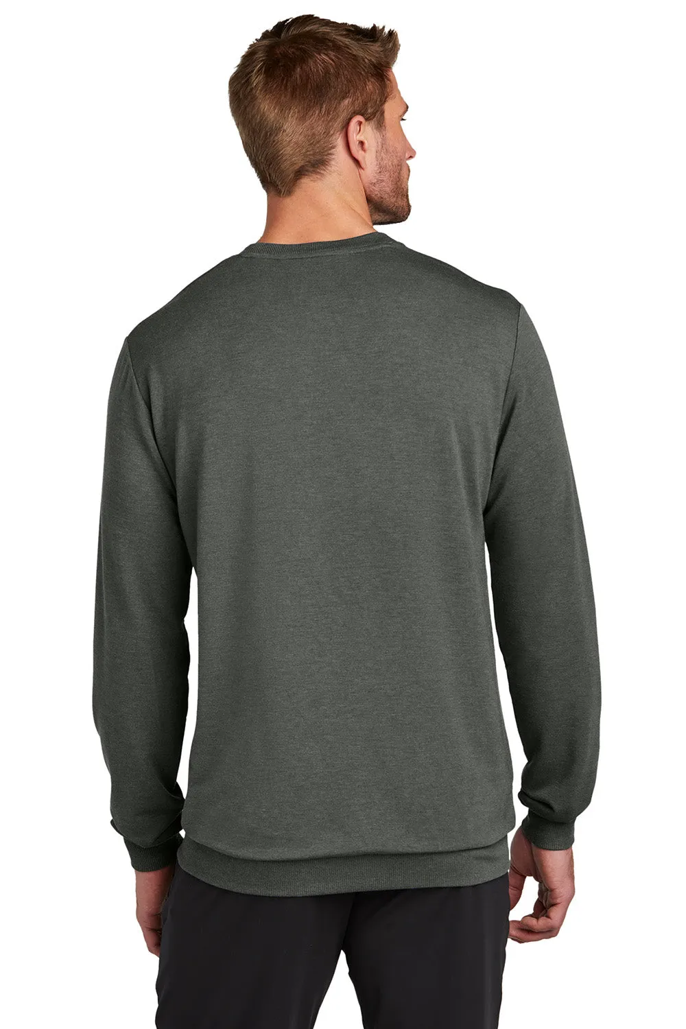 TravisMathew Mens Long Weekend Crewneck Sweatshirt - Heather Dark Grey