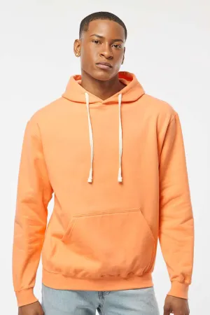 Tultex Mens Fleece Hooded Sweatshirt Hoodie w/ Pouch Pocket - Cantaloupe Orange