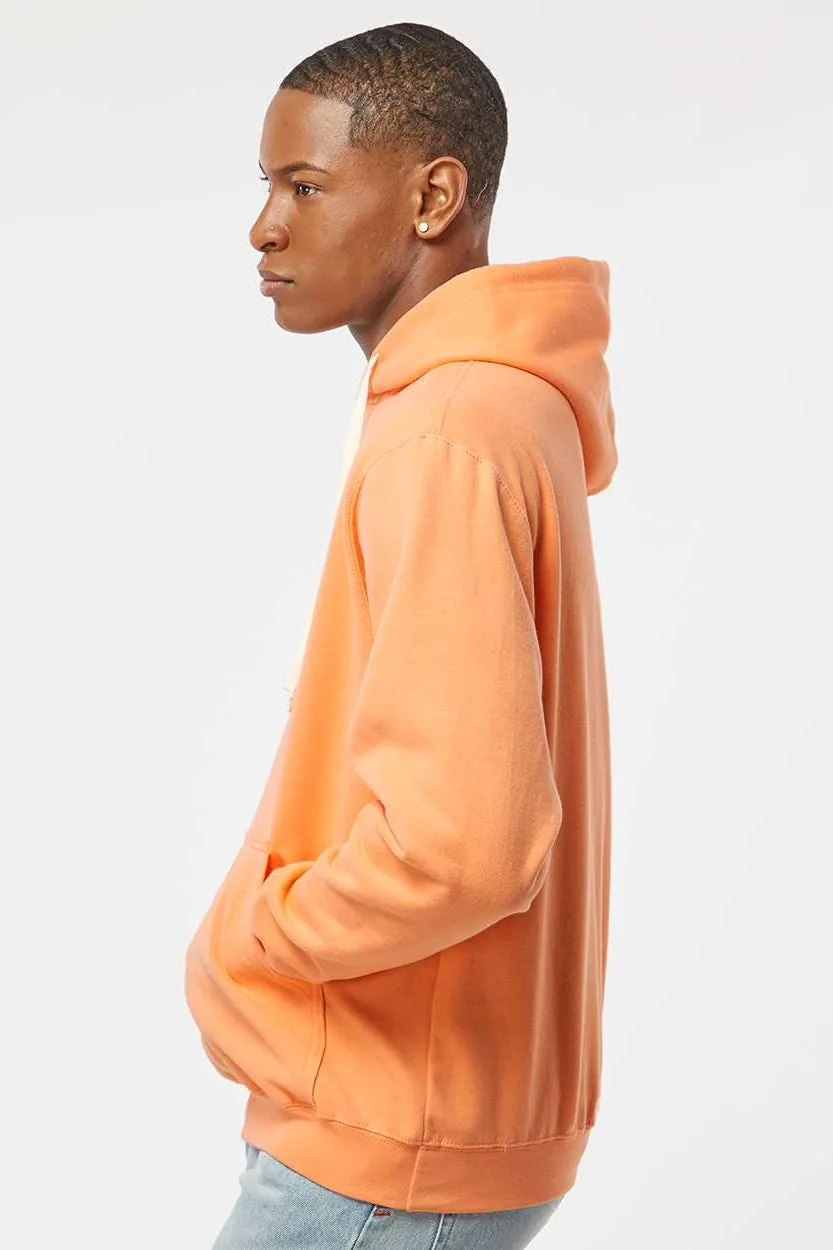 Tultex Mens Fleece Hooded Sweatshirt Hoodie w/ Pouch Pocket - Cantaloupe Orange