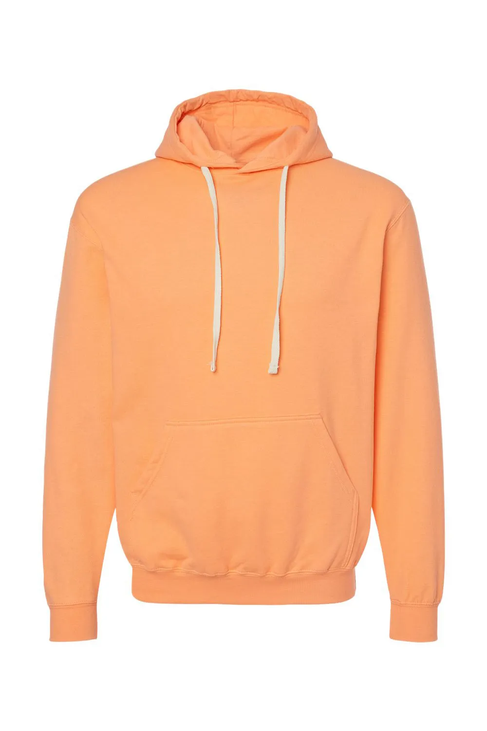 Tultex Mens Fleece Hooded Sweatshirt Hoodie w/ Pouch Pocket - Cantaloupe Orange