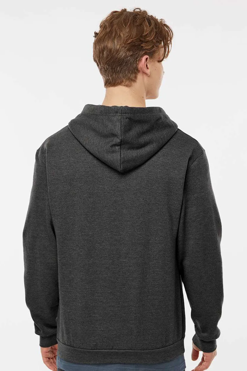 Tultex Mens Full Zip Hooded Sweatshirt Hoodie w/ Pockets - Heather Graphite Grey